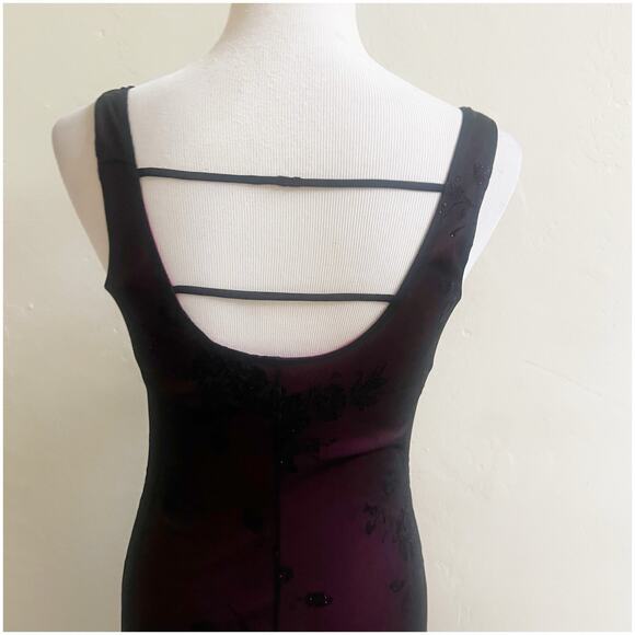 Byer Too Whimsygoth Midi Dress Mesh Black Overlay Pink Underlining Size Small - Picture 9 of 11